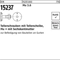Tellerschraube DIN 15237 6-ktmutter M8x 50 3.6 100...