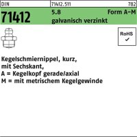 Kegelschmiernippel DIN 71412 FormA-M AM 10x1 SW11 5.8...