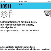 Sechskantmutter ISO 10511 Klemmteil M14 A 4 250 St&uuml;ck