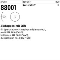 Zierkappe R 88001 Stift 2,5x 12 Ku. wei&szlig; 1000...