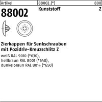 Zierkappe R 88002 f.PZ 1x 8/3 Ku. wei&szlig; 1000 St&uuml;ck