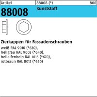 Zierkappe R 88008 F. SW 3/8 Ku. hellgrau 200 St&uuml;ck