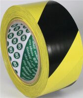 Bodenmarkierungsband F33 PVC schwarz/gelb L.33m B.50mm...