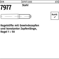 Kegelstift DIN 7977 Gewindezapfen 20x 190 Stahl Kegel...