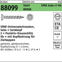 Spanplattenschraube R 88099 Seko PZ 4,5x70/59-Z Sta...