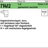 Kegelschmiernippel DIN 71412 FormC-M CM 8x1 SW 9 5.8...
