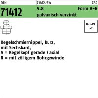 Kegelschmiernippel DIN 71412 FormA-R AR 1/8 SW11 5.8...