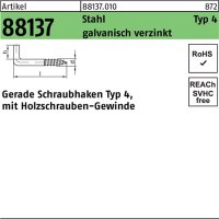 Schraubhaken R 88137 Typ 4 gerade 100x6,0x18 Stahl...