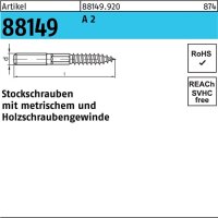 Stockschraube R 88149 Typ 23 E M6x 60 A 2 100 St&uuml;ck