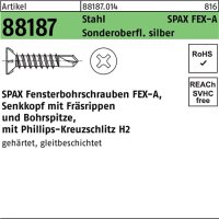 Fensterbohrschraube R 88187 Seko PH 3,9x13-H Sta silber 1000St. SPAX