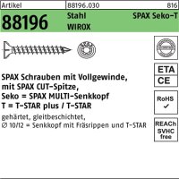 Schraube R 88196 Seko Spitze/T-STAR VG 10x200-T50 Sta galv.verz. WIROX 50St SPAX