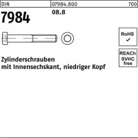 Zylinderschraube DIN 7984 Innen-6kt M16x 60 8.8 50 St&uuml;ck