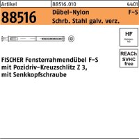 Fensterrahmend&uuml;bel R 88516 F 8 S 120 Schr.Sta verz./D&uuml;bel-Nylon 50St. FISCHER