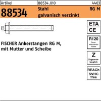 Ankerstange R 88534 Mutter/Scheibe RG M10x250 Stahl...