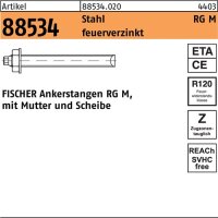 Ankerstange R 88534 Mutter/Scheibe RG M16x190 Stahl...