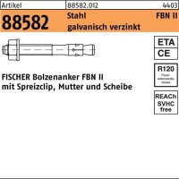 Bolzenanker R 88582 FBN II 8/100 Stahl galv.verz. 20 St&uuml;ck FISCHER