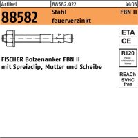 Bolzenanker R 88582 FBN II 10/30 Stahl feuerverz. 50 St&uuml;ck FISCHER
