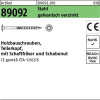 Holzbauschraube R 89092 Tellerkopf ISR 6x140-T30 Stahl...