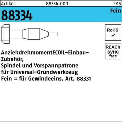 Einbauzubeh&ouml;r R 88334 Spindel/Vorspannpatrone M10x 1 Stahl 1 St&uuml;ck AMECOIL