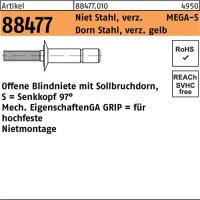 Blindniete R 88474 FLAKO 4,8x10,5 Niet Sta verz/Dorn Sta...
