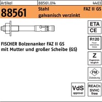 Ankerbolzen R 88561 FAZ II 12/50 GS Stahl galv.verz. 20 St&uuml;ck FISCHER