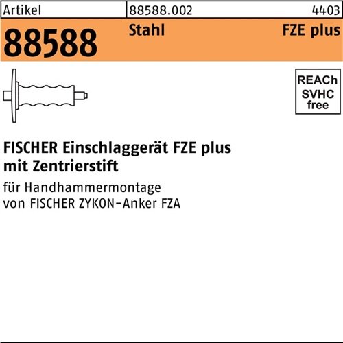 Einschlagger&auml;t R 88588 FZE 12 plus Stahl 1 St&uuml;ck FISCHER