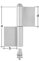 Konstruktionsband Typ K04 2-tlg.z.Anschwei&szlig;en EdelstahlRundkopf 100/30/9/50mm GA