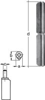 Profilrolle Band-L.100mm STA blk Stift-&Oslash; 8mm GAH