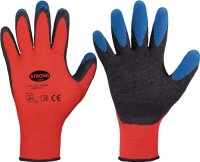 Handschuhe Tip Grip Gr.8 rot/schwarz/blau STRONGHAND