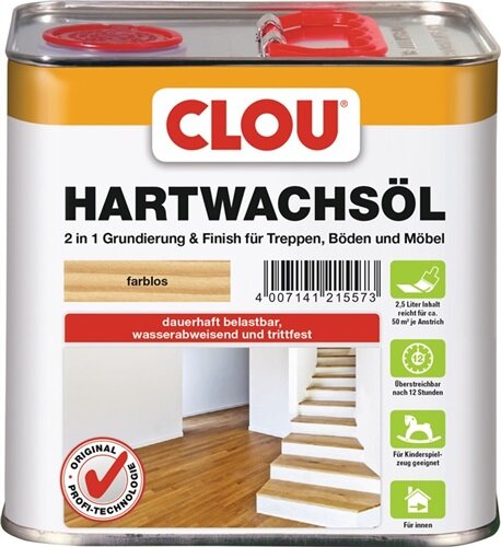 Hartwachs-&Ouml;l fl&uuml;ssig farblos 2,5l Dose CLOU
