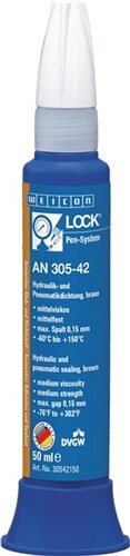 Hydraulik-/Pneumatikdichtung WEICONLOCK AN 305-42 mf.mv.braun 50 ml Pen