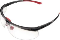 Schutzbrille Adaptec EN 166-1FT B&uuml;gel schwarz/rot,Scheibe klar HONEYWELL