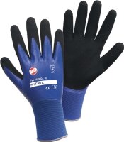 Handschuhe Nitril Aqua Gr.8 blau/schwarz Nyl.m.dop.Nitril EN 388 PSA II
