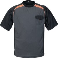 T-Shirt Gr.L dunkelgrau/schwarz/orange