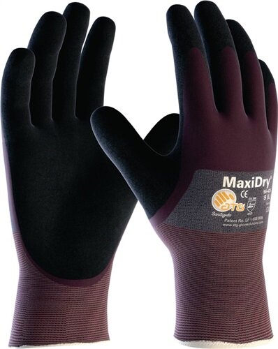 Handschuhe MaxiDry&reg; 56-425 Gr.8 lila/schwarz Nyl.EN 388 PSA II ATG