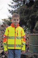 Kinder-Warnschutzsoftshelljacke Gr.128 gelb/orange TERRAX
