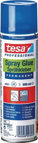 Spr&uuml;hkleber permanent 60021 transp.500 ml Spraydose TESA