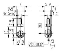 Messeins.D.1,5mm Rl.M2,5 STA z.Messuhren K&Auml;FER