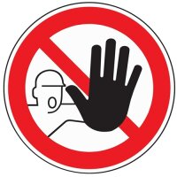 Verbotszeichen Zutritt f&uuml;r verboten D200mm Kunststoffschild rot/schwarz