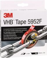 Montageband VHB Tape 5952F dunkelgrau L.3m B.19mm Rl.3M
