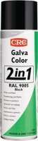 Farb-Schutzlackspray 2 in 1 GALVACOLOR tiefschwarz RAL 9005 500 ml Spraydose CRC