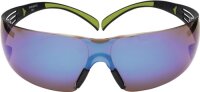 Schutzbrille SecureFit-SF400 EN 166,EN 172 B&uuml;gel schwarz gr&uuml;n,Scheiben blau PC