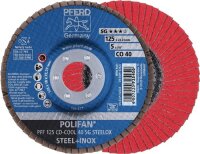F&auml;cherscheibe POLIFAN CO-COOL SG STEELOX D.125mm K.40 fl.INOX CO