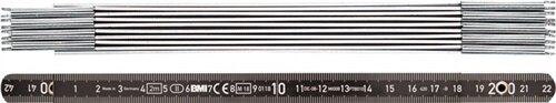 Gliederma&szlig;stab L.2m B.14mm mm/cm EG II Alu.schwarz BMI