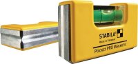 Wasserwaage Pocket PRO Magnetic 7,2cm Alu.gelb &plusmn; 1mm/m m.Magnet STABILA