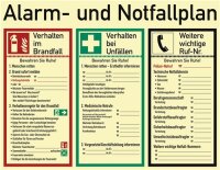 Alarm-/Notfallplan ASR A1.3/DIN EN ISO 7010/DIN 67510...