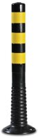 Sperrpfosten Polyurethan schwarz/gelb D.80mm z.Aufschr.m.Befestigungsmat.H.750mm