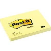 Post-it Haftnotiz Notes 657 102x76mm 100Blatt gelb