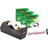 Scotch Klebefilm C38SM3S 19mmx33m + 1 Tischabroller gratis