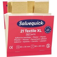 Salvequick Pflaster 6470 gro&szlig; Textil 21 St./Pack.